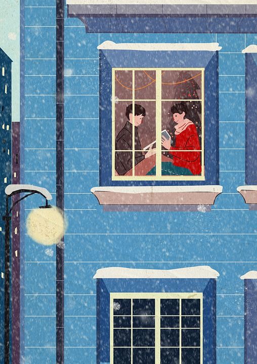 爱 浪漫 艺术品 圣诞节 冬天 雪 家 圣诞快乐