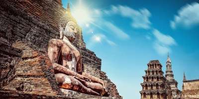 神秘 宗教 佛教 佛 雕像 佛像 冥想 泰国 太阳 太阳光线