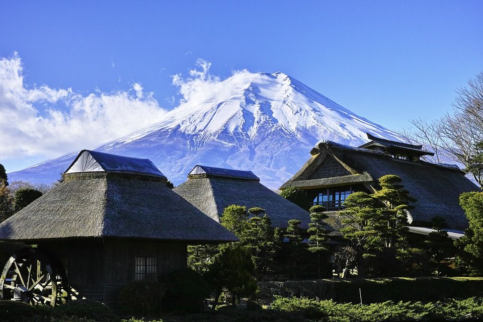 富士山, 日本, 日本山, 天空, 景观, 世界文化遗产, 蓝天, 富士山
