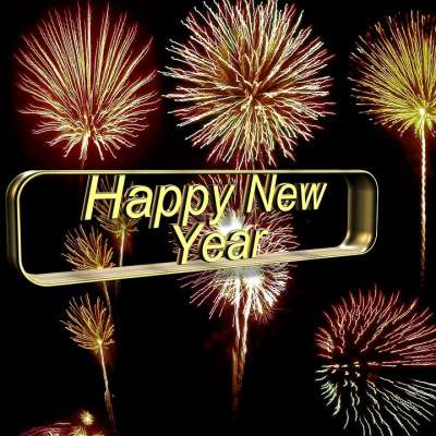 新的一年的一天 西尔维斯特 问候卡 新年快乐 烟花 在今年 新年除夕