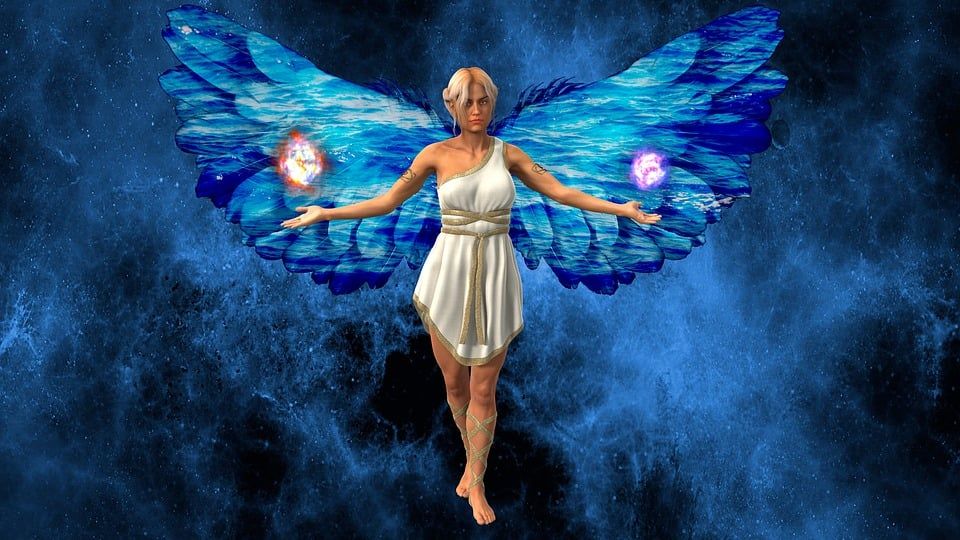 天使, 仙女, 翅膀, 幻想, 年轻, 女性, 女孩, 神秘, 精神, 魔法