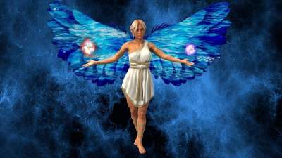 天使 仙女 翅膀 幻想 年轻 女性 女孩 神秘 精神 魔法