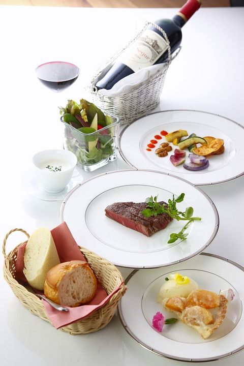 食物, 一顿饭, 盘子, 晚餐, 餐厅, 健康, 葡萄酒, 美食家, 午餐