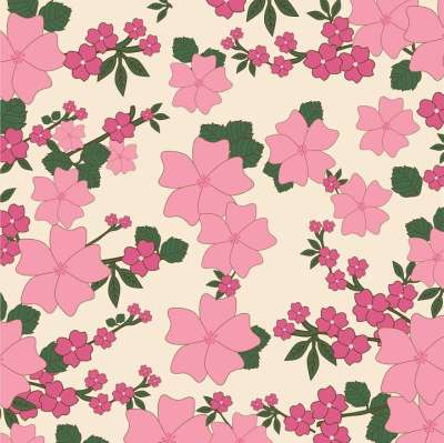 花的 优质的 花朵 墙纸 背景 粉色的 绿色 树叶 艺术 图案