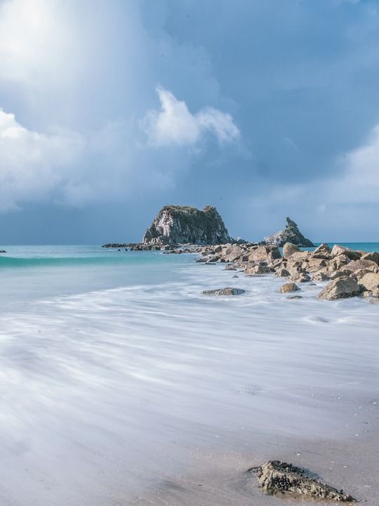 波浪 景观 海 水 旅行 云 天空 沙 自然 海景 曝光