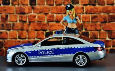 女警 警察 警察车 巡逻车 执法人员 乐趣 搞笑 统一 数字