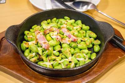 培根 毛豆 日本人 潘 餐厅 美食 美食家 食物