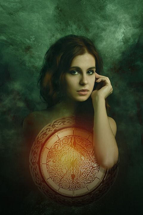 肖像 幻想 幻想肖像 黑暗的 哥特 女性 女士 女孩 年轻