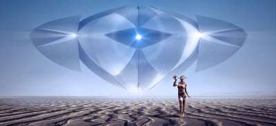 幻想 科幻 飞船 不明飞行物 光 明亮的 超现实的 神秘 人的