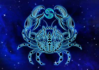 星座 癌症 星座运势 设计 占星术 解释 天堂 发光 背景