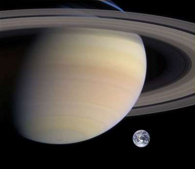 土星 行星 地球 尺寸对比 戒指 空间 太空旅行 太阳系 土星