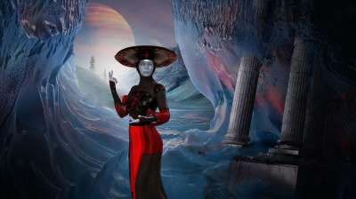 背景 空间 废墟 行星 冰 列 外星人 幻想