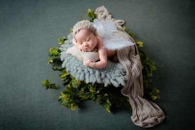新生儿 儿童 婴儿 工作室 怀孕的 天使 孩子们的 甜的 睡觉的