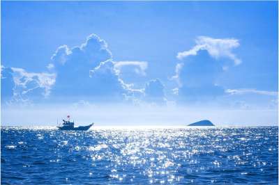 越南 旅行 景观 Culaocham 日落 照片 海滩 夏季