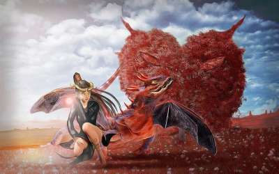 龙 幻想 爬虫 生物 魔法 呈现 神话 兽 传奇的 3D