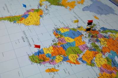 旅游目的地 地图 世界地图 国家 去旅行 旗帜和三角旗 旗帜 标签