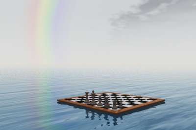 棋 板 典当 片 游戏 彩虹 海 水 海洋 抽象 概念