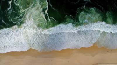 海滩 海 鸟瞰图 波浪 鸟瞰视图 海浪 泡沫 沙 沙滩 支撑