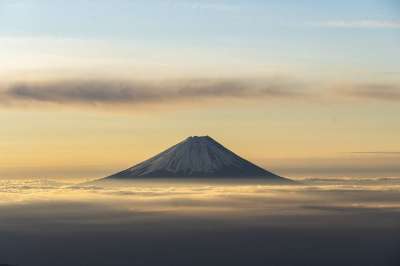 自然 富士山 旅行 目的地 勘探 日本 火山 山 景观 云