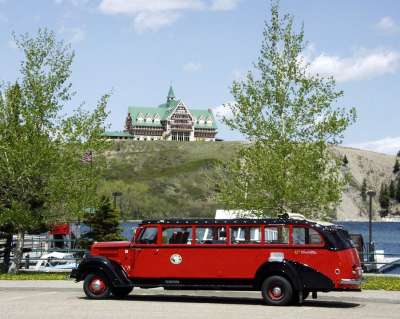 沃特顿省立公园 车 老旧的计时器 车辆 酒店 建造 风景 旅游景点