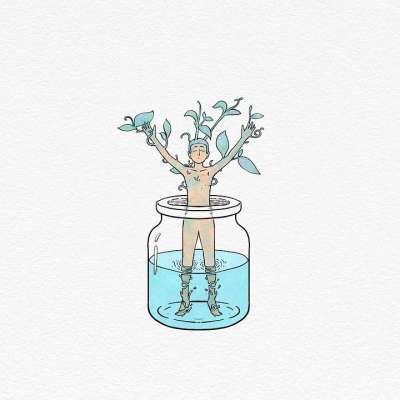 绘画 创造力 想象力 树木 植物 水 干旱 口渴