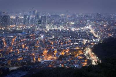 全景 城市 城市景观 旅行 镇 汉城 韩国 首尔塔的