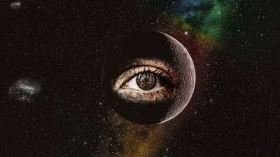 眼睛 行星 空间 云 星星 星空 星系 宇宙 幻想 抽象