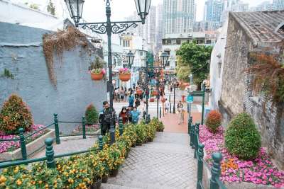 澳门 街景 街道 道路 城市 建筑 花 休闲 生活 官也街