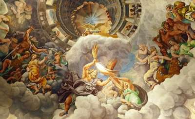 天花板画 壁画 绘画 艺术 神话 意大利 曼托瓦 神 宫