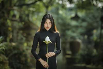 女士 时尚 模型 美丽的 漂亮 女孩 女性 美丽 姿势 奥黛