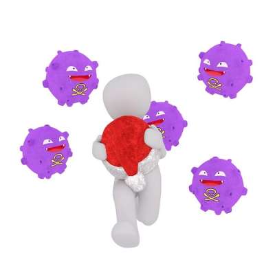 细菌 白人男性 3D 模型 孤立 3D 模型 全身 白色的