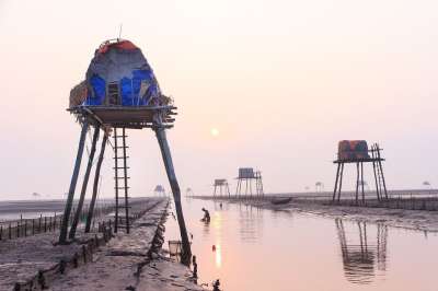 海滩 破晓 东洲 景观 室外 安静的 大海 天空 夏季 太阳