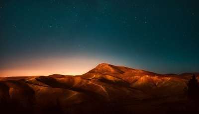 山 景观 户外 天空 云 星星 日落 日出 全景