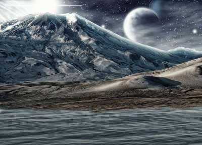 景观 幻想风景 科幻 幻想 天空 光 山 水 风景 蓝色风景