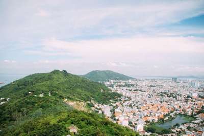 城市 景观 大海 山 头顿