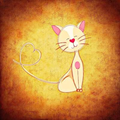 猫 心 可爱的 爱