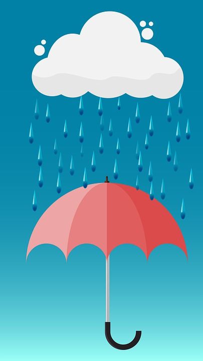 雨, 雨伞, 背景, 云, 平坦的, 设计, 概念, 降低, 落下, 季风