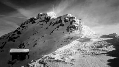 雪 山 冬天 全景 自然 登山 Sci 户外活动 高山