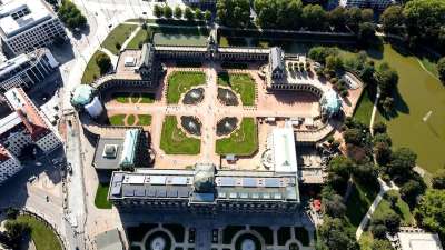 茨温格 宫 花园 地标 历史性 历史的 旅游景点 建筑物 鸟瞰图