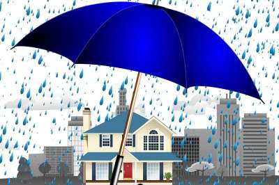 房子 首页 属性 城市 天际线 背景 雨 雨伞 监视 建造