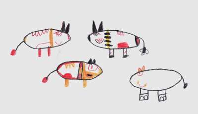 孩子们 儿童绘画 放牧 画画 幼儿园 图片 蜡笔 漫画