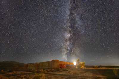 天文学 宇宙 星星 沙漠 星空 夜晚 望远镜 星系 银河 城堡