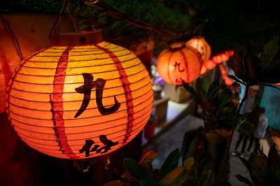 联检组奋 台湾 灯笼 东方的 中国人 节日 传统的 红色的 台湾