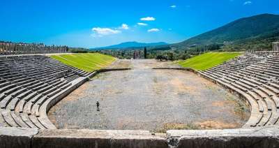 古麦西尼的 阶段 古希腊 寺庙 纪念碑 考古遗址 废墟 陵墓