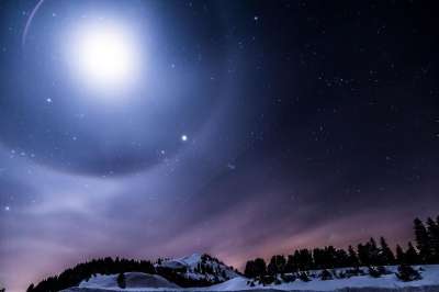 瑞士 Gurnigel 长期接触 星星 山 灯 傍晚的天空 夜空