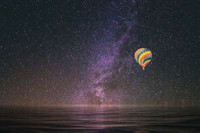热气球 星星 反射 飞行 旅行