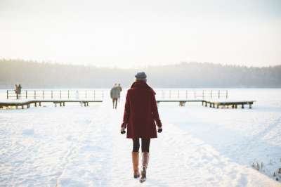 寒冷的 雪 女士 冬天 冻结