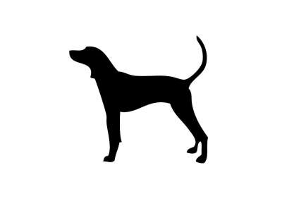 狗 Coonhound 动物 犬类 宠物 黑色的 轮廓 艺术