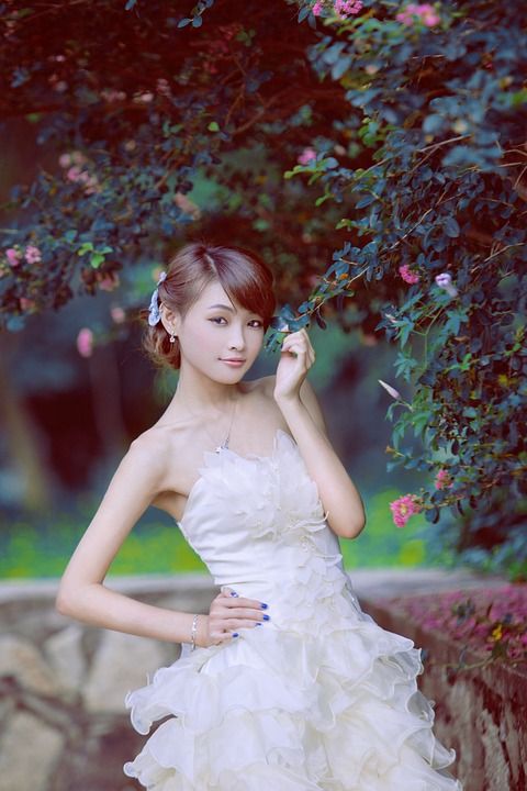 修图 美女 婚纱