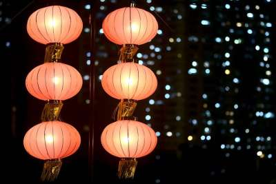 中秋节 灯笼 夜晚 灯 中国的灯笼 节日 秋天 城市 香港